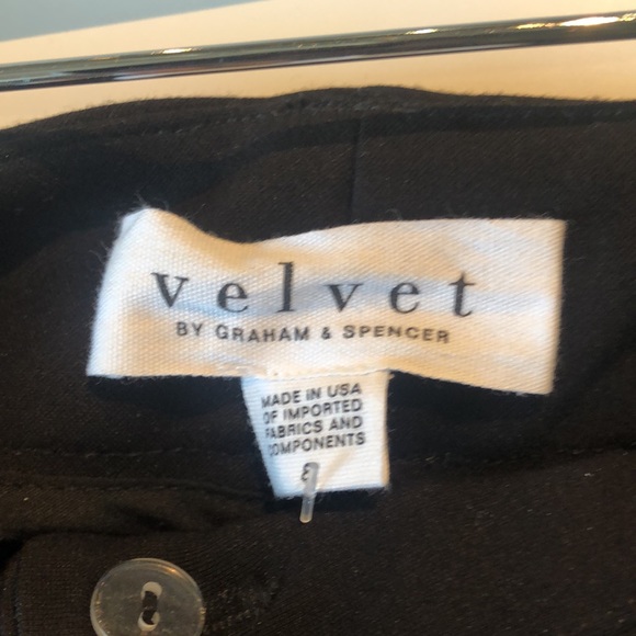 Velvet by Graham & Spencer Leona Black Ponte Wide Leg Trousers - Picture 8 of 9